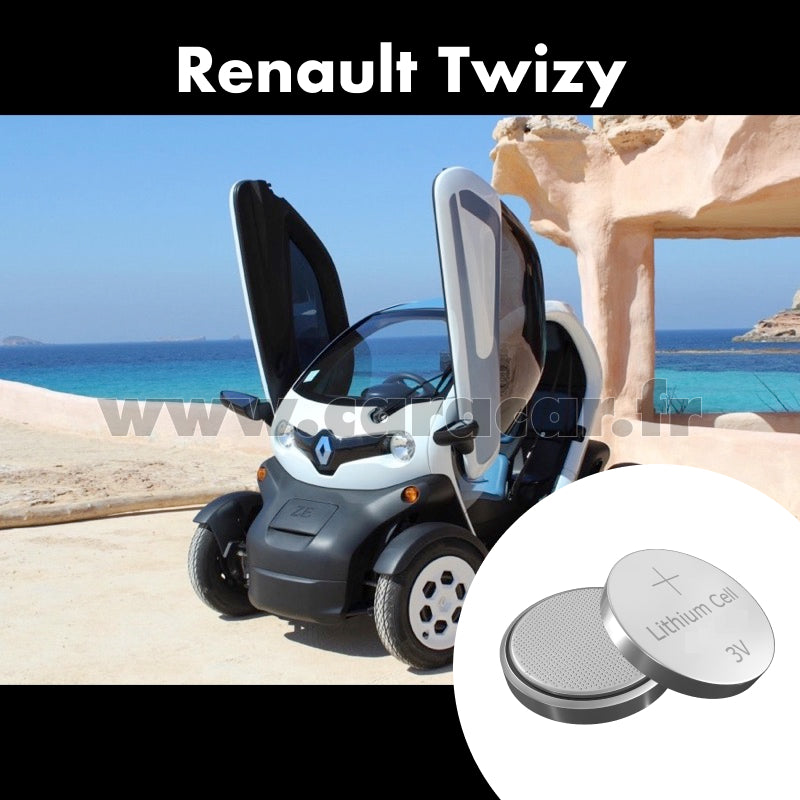 Pile clé Renault Twizy 1 generation (2012/2023). Pile de remplacement pour clé de voiture. Batterie de clé de voiture.