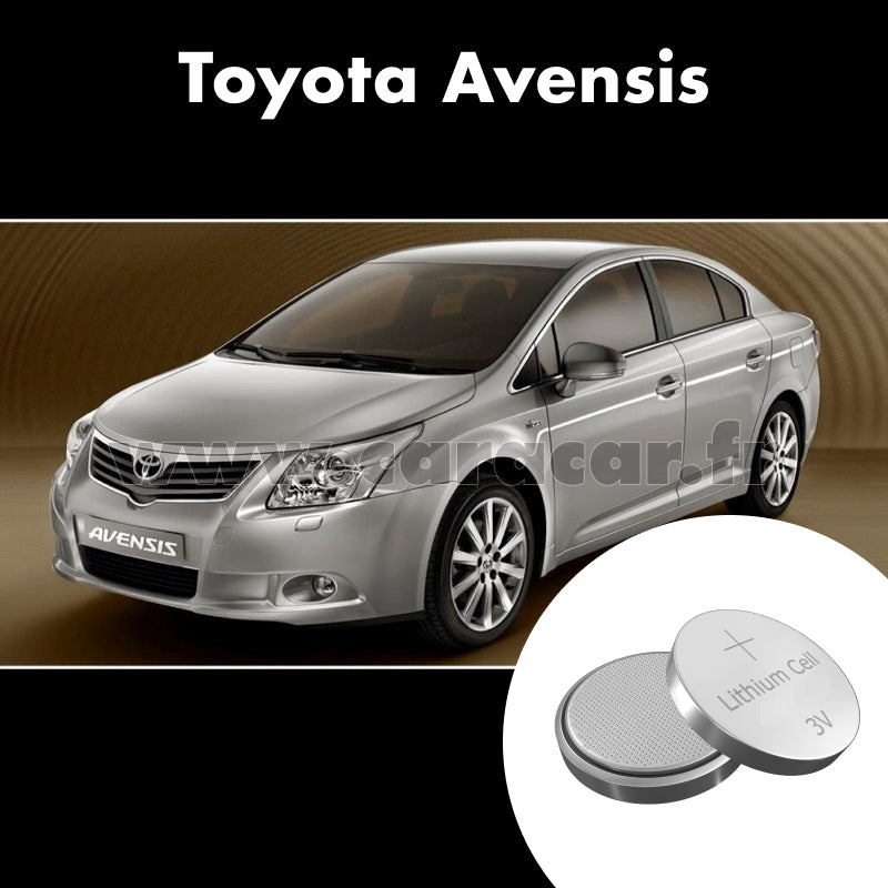 Pile clé Toyota Avensis 3 generation (2009/2011). Pile de remplacement pour clé de voiture. Batterie de clé de voiture.