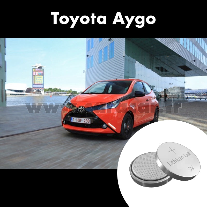 Pile clé Toyota Aygo 2 generation (2014/2020). Pile de remplacement pour clé de voiture. Batterie de clé de voiture.