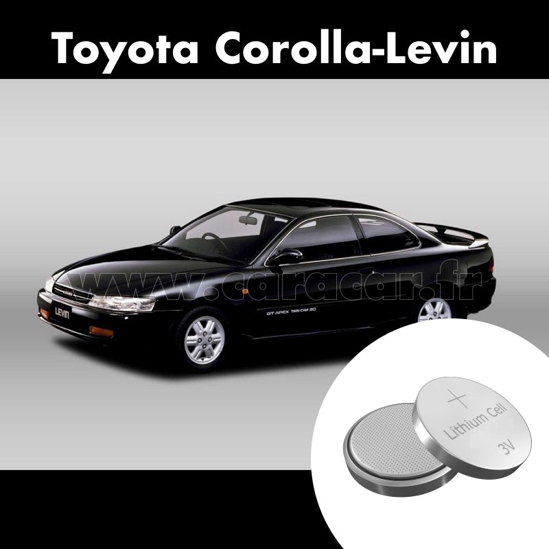Pile clé Toyota Corolla Levin 6 generation (AE100/AE101) (1991/1995). Pile de remplacement pour clé de voiture. Batterie de clé de voiture.
