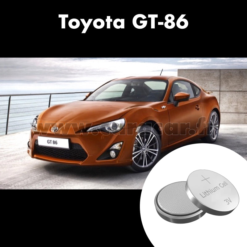 Pile clé Toyota GT 86 1 generation (2012/2016). Pile de remplacement pour clé de voiture. Batterie de clé de voiture.