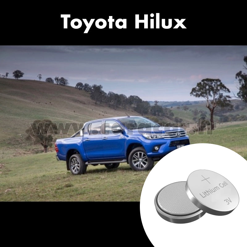 Pile clé Toyota Hilux 8 generation (2015/2020). Pile de remplacement pour clé de voiture. Batterie de clé de voiture.