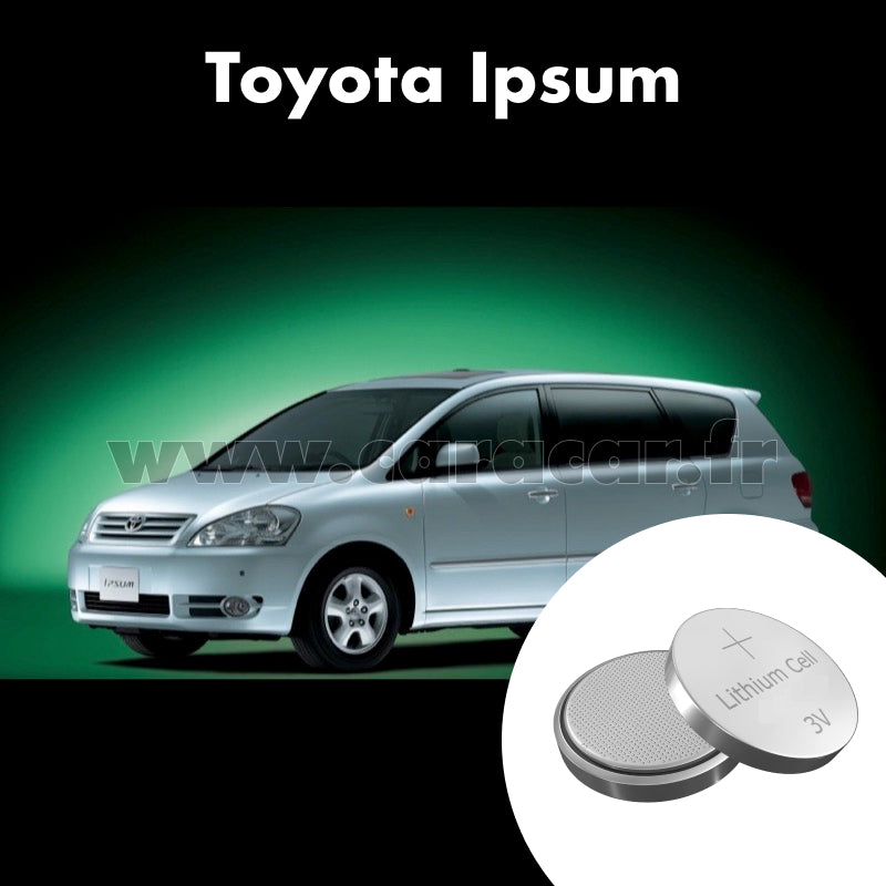 Pile clé Toyota Ipsum 2 generation (2001/2003). Pile de remplacement pour clé de voiture. Batterie de clé de voiture.