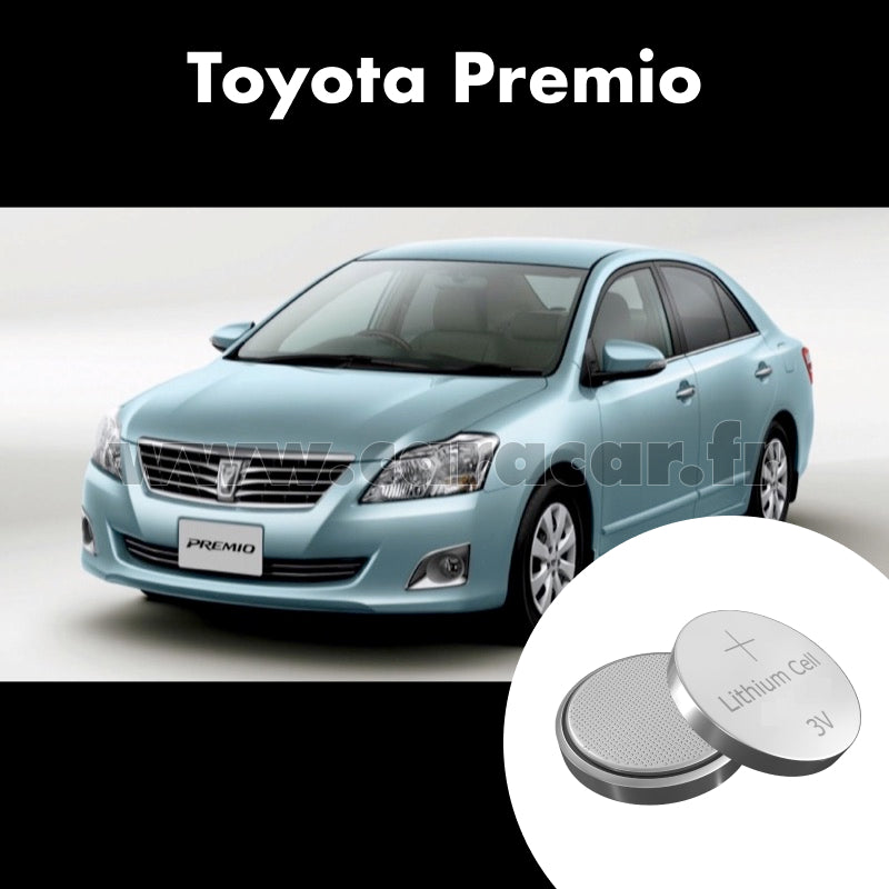 Pile clé Toyota Premio 2 generation (2007/2009). Pile de remplacement pour clé de voiture. Batterie de clé de voiture.