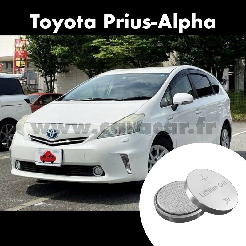 Pile clé Toyota Prius Alpha 1 generation (ZVW40/41) (2011/2014). Pile de remplacement pour clé de voiture. Batterie de clé de voiture.
