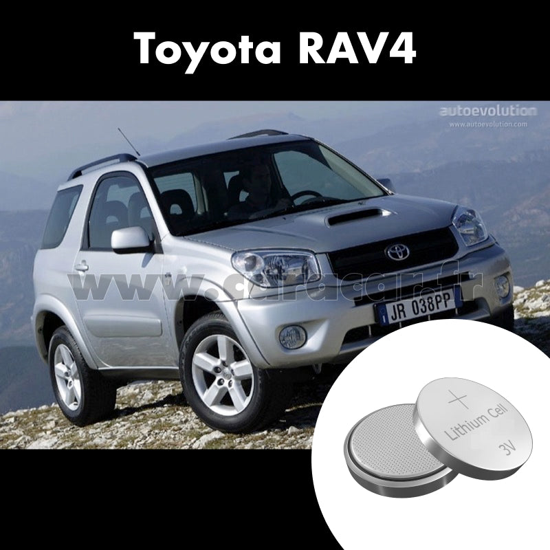 Pile clé Toyota RAV4 3 generation (XA30) (2005/2010). Pile de remplacement pour clé de voiture. Batterie de clé de voiture.