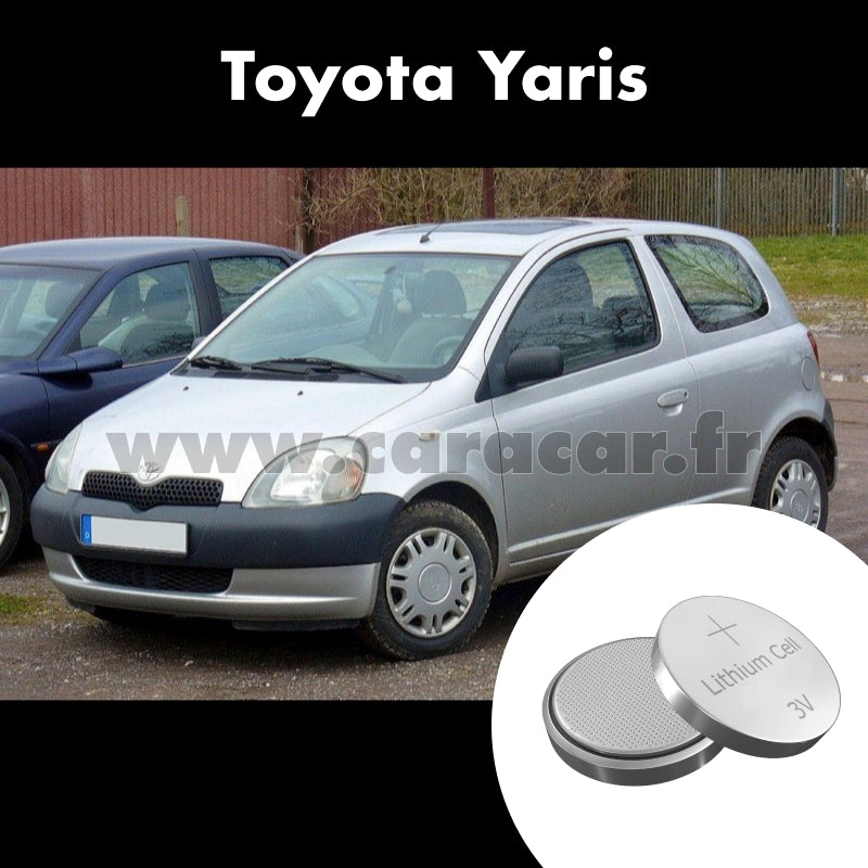 Pile clé Toyota Yaris P1 (1999/2003). Pile de remplacement pour clé de voiture. Batterie de clé de voiture.