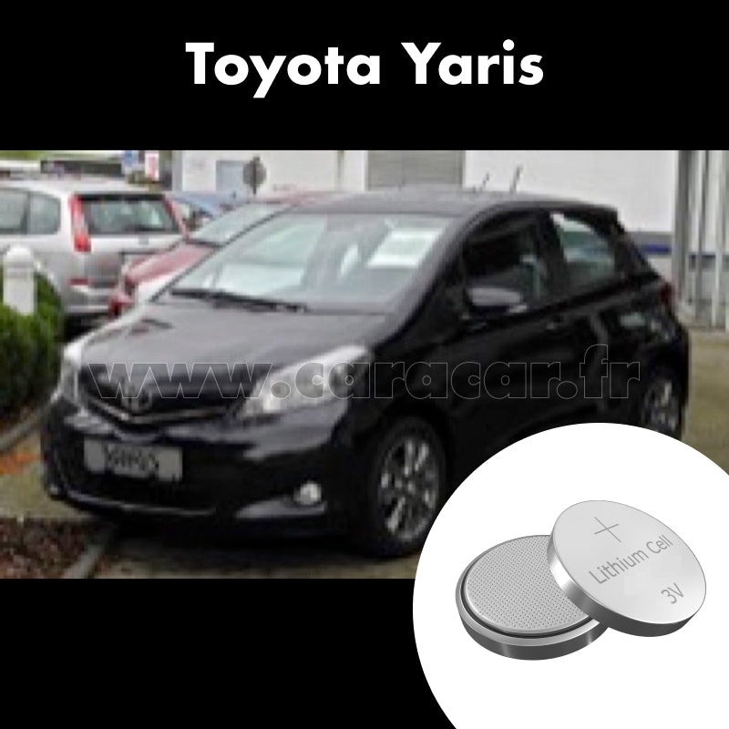 Pile clé Toyota Yaris XP130 (2011/2014). Pile de remplacement pour clé de voiture. Batterie de clé de voiture.