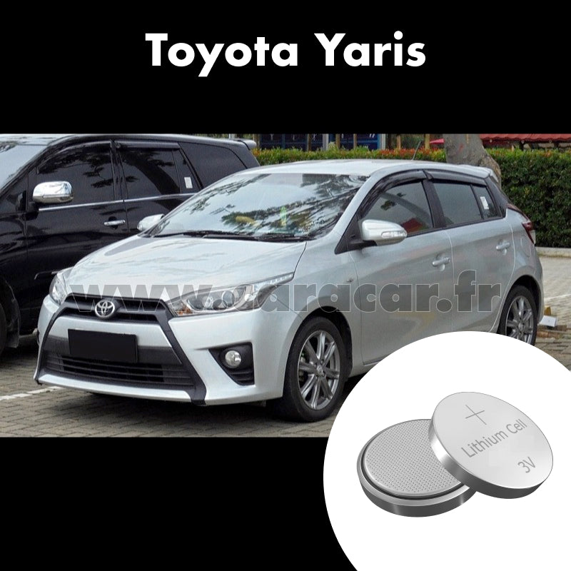 Pile clé Toyota Yaris XP150 (2013/2020). Pile de remplacement pour clé de voiture. Batterie de clé de voiture.