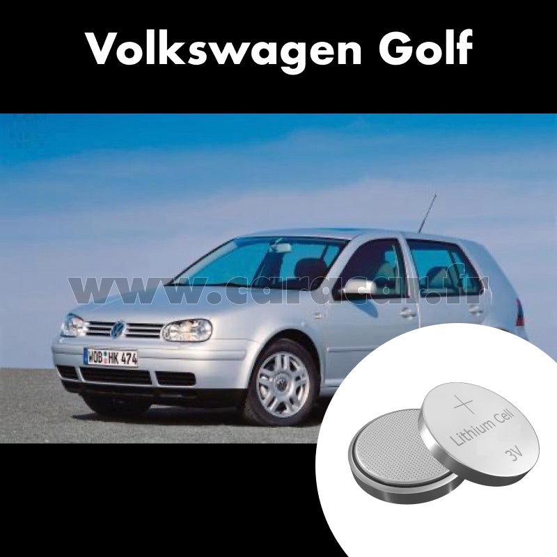 Pile clé Volkswagen Golf 4 generation (1997/2006). Pile de remplacement pour clé de voiture. Batterie de clé de voiture.