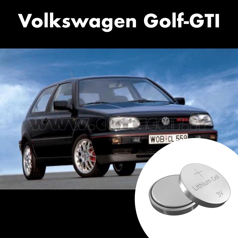 Pile clé Volkswagen Golf GTI 3 generation (1992/1997). Pile de remplacement pour clé de voiture. Batterie de clé de voiture.