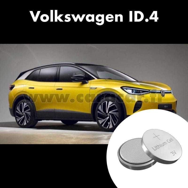 Pile clé Volkswagen ID.4 1 generation (2020/2023). Pile de remplacement pour clé de voiture. Batterie de clé de voiture.
