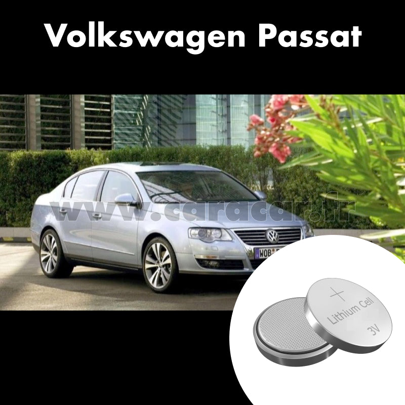 Pile clé Volkswagen Passat B6 (2005/2010). Pile de remplacement pour clé de voiture. Batterie de clé de voiture.