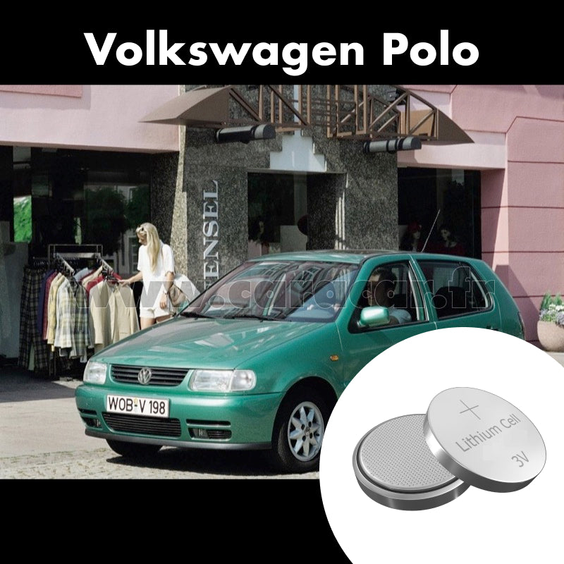 Pile clé Volkswagen Polo 3 generation (1994/2001). Pile de remplacement pour clé de voiture. Batterie de clé de voiture.