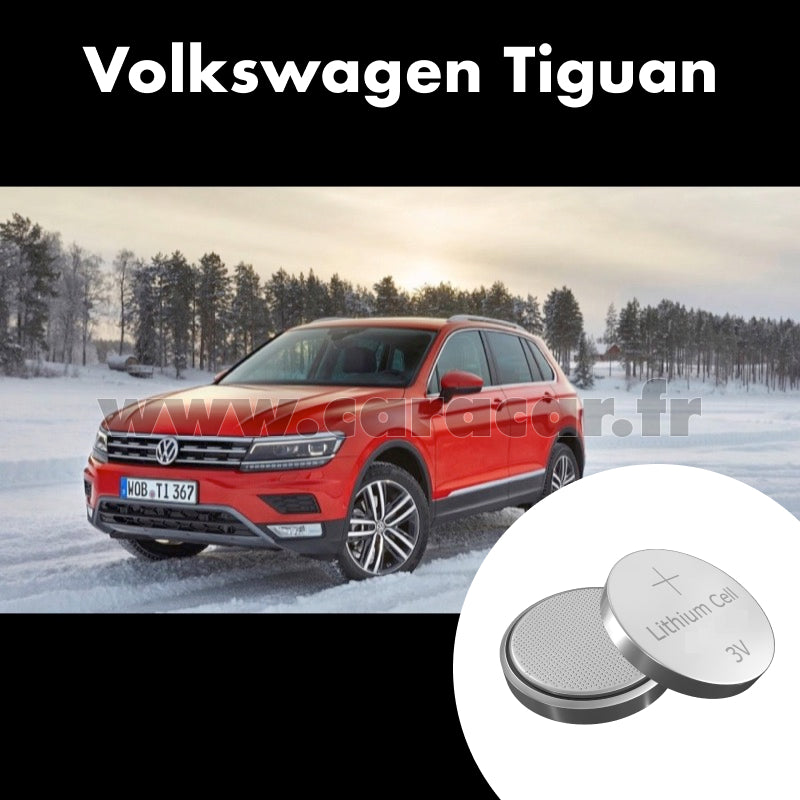 Pile clé Volkswagen Tiguan 2 generation (2016/2020). Pile de remplacement pour clé de voiture. Batterie de clé de voiture.