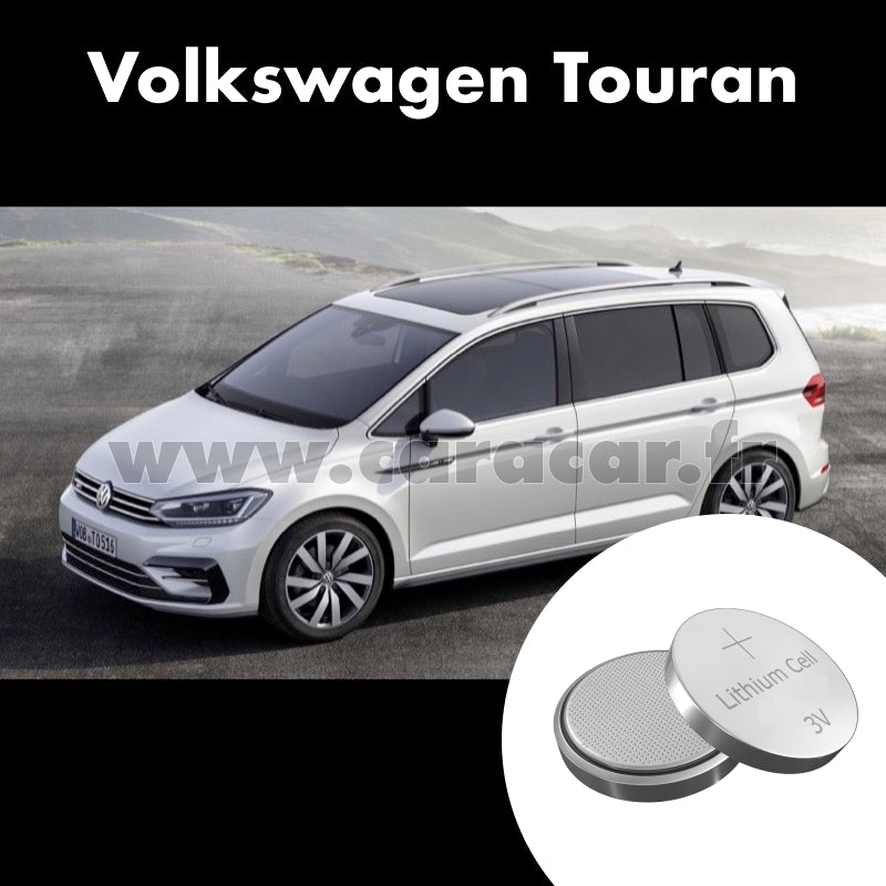 Pile clé Volkswagen Touran 3 generation (2015/2023). Pile de remplacement pour clé de voiture. Batterie de clé de voiture.