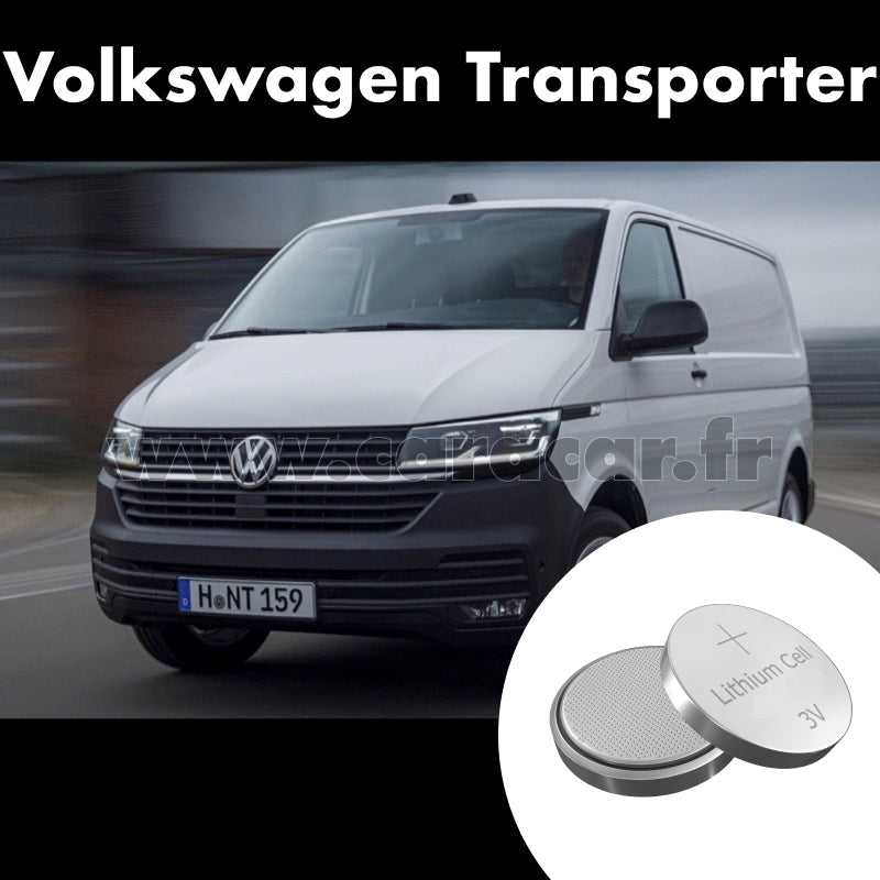 Pile clé Volkswagen Transporter T6 (2015/2020). Pile de remplacement pour clé de voiture. Batterie de clé de voiture.