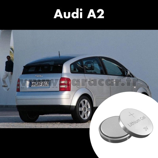Pile clé Audi A2 8Z (1999/2005). Pile de remplacement pour clé de voiture. Batterie de clé de voiture. 