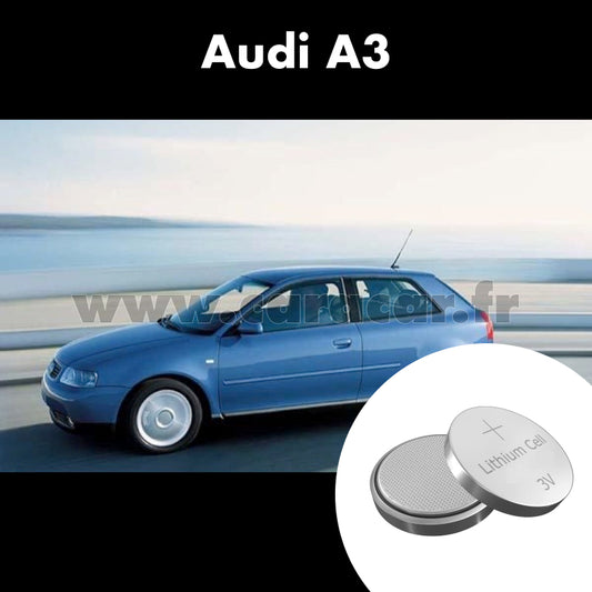 Pile clé Audi A3 8L (1996/2000). Pile de remplacement pour clé de voiture. Batterie de clé de voiture. 