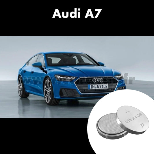 Pile clé Audi A7 2 generation (4K) (2018/2023). Pile de remplacement pour clé de voiture. Batterie de clé de voiture. 