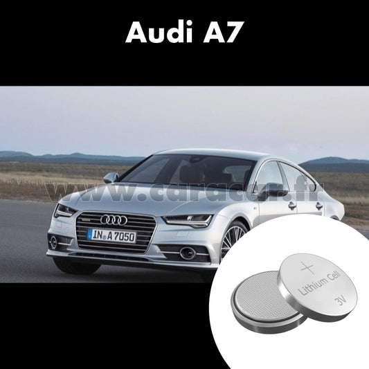 Pile clé Audi A7 4G [restyling] (2014/2020). Pile de remplacement pour clé de voiture. Batterie de clé de voiture. 