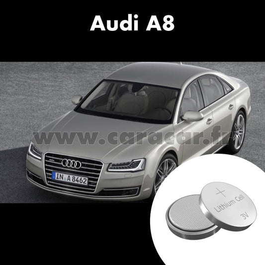 Pile clé Audi A8 D4/4H [restyling] (2013/2018). Pile de remplacement pour clé de voiture. Batterie de clé de voiture. 