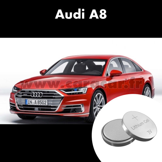 Pile clé Audi A8 D5 (2017/2023). Pile de remplacement pour clé de voiture. Batterie de clé de voiture. 