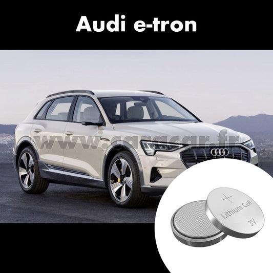Pile clé Audi e-tron 1 generation (2018/2023). Pile de remplacement pour clé de voiture. Batterie de clé de voiture. 