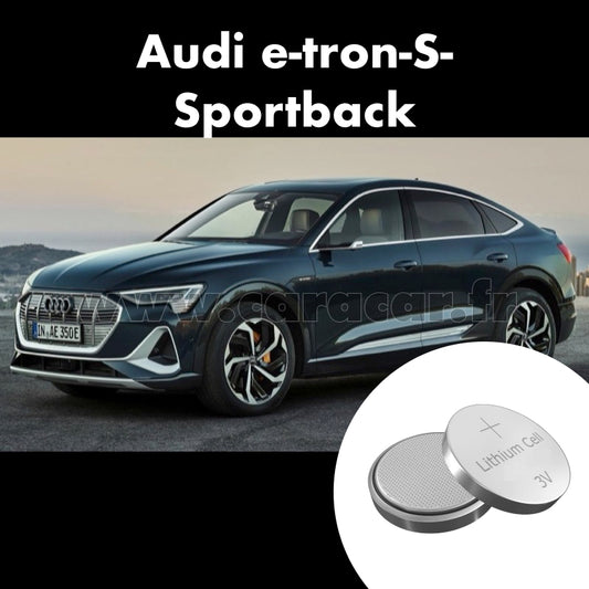 Pile clé Audi e-tron S Sportback 1 generation (2020/2023). Pile de remplacement pour clé de voiture. Batterie de clé de voiture. 