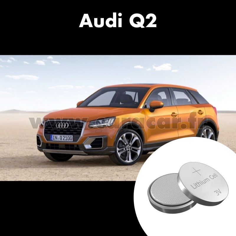 Pile clé Audi Q2 1 generation [restyling] (2020/2023). Pile de remplacement pour clé de voiture. Batterie de clé de voiture. 