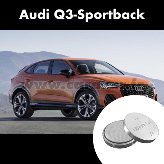 Pile clé Audi Q3 Sportback 1 generation (F3) (2019/2023). Pile de remplacement pour clé de voiture. Batterie de clé de voiture. 