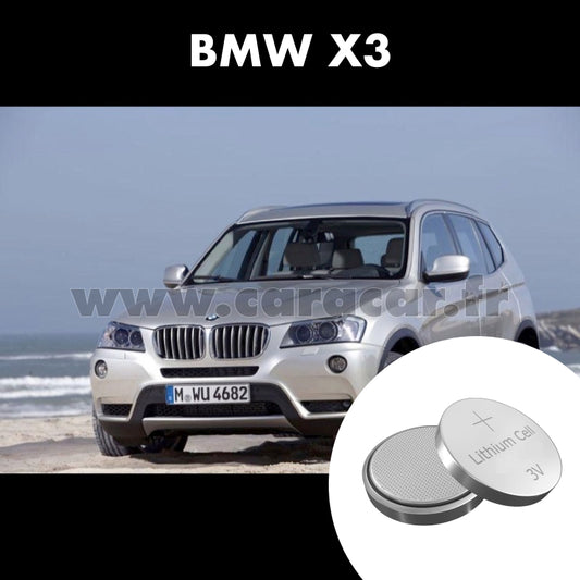 Pile clé BMW X3 F25 (2010/2015). Pile de remplacement pour clé de voiture. Batterie de clé de voiture. 