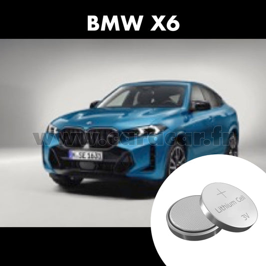 Pile clé BMW X6 G06 (3 generation) (2019/null). Pile de remplacement pour clé de voiture. Batterie de clé de voiture. 
