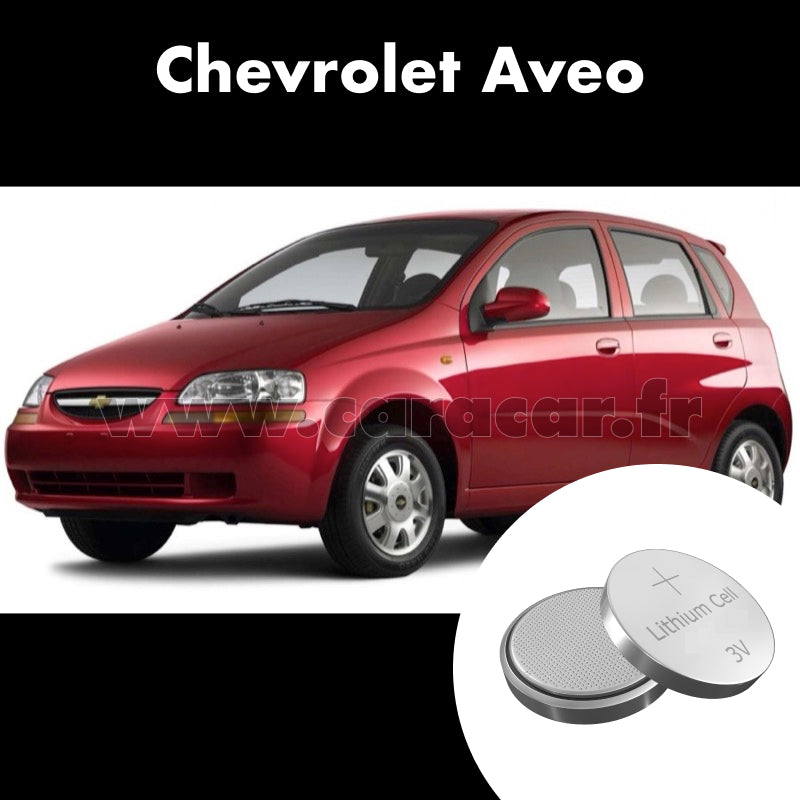 Pile clé Chevrolet Aveo T200 (2003/2008). Pile de remplacement pour clé de voiture. Batterie de clé de voiture. 