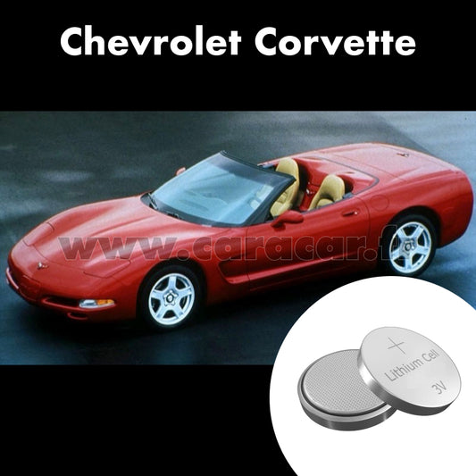 Pile clé Chevrolet Corvette C5 (1997/2004). Pile de remplacement pour clé de voiture. Batterie de clé de voiture. 