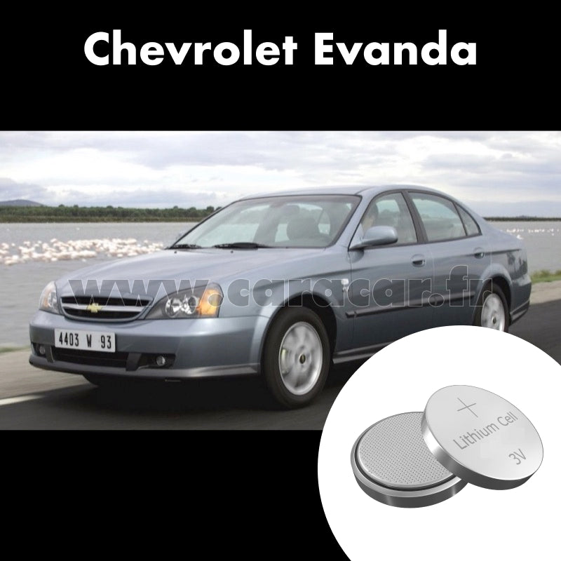 Pile clé Chevrolet Evanda 1 generation (2004/2006). Pile de remplacement pour clé de voiture. Batterie de clé de voiture. 