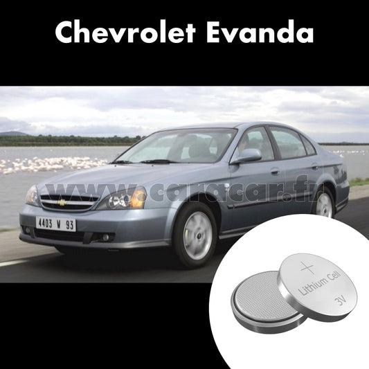 Pile clé Chevrolet Evanda 1 generation (2004/2006). Pile de remplacement pour clé de voiture. Batterie de clé de voiture. 
