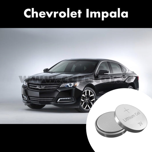 Pile clé Chevrolet Impala 10 generation (2013/2020). Pile de remplacement pour clé de voiture. Batterie de clé de voiture. 