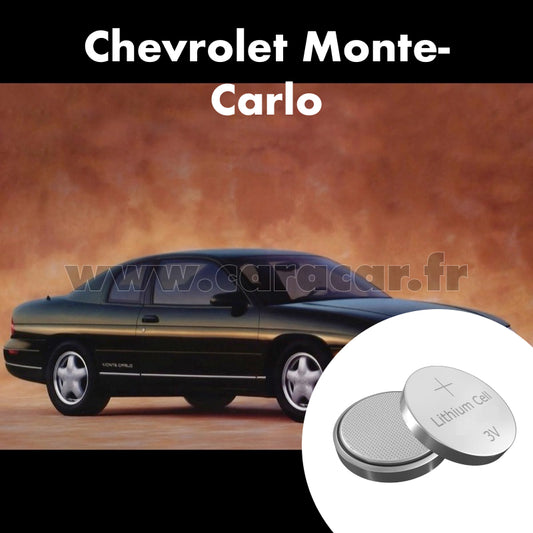 Pile clé Chevrolet Monte Carlo 5 generation (1995/1999). Pile de remplacement pour clé de voiture. Batterie de clé de voiture. 