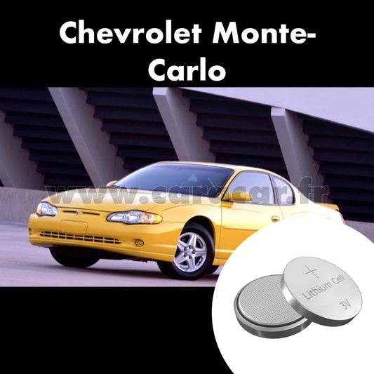 Pile clé Chevrolet Monte Carlo 6 generation (1999/2005). Pile de remplacement pour clé de voiture. Batterie de clé de voiture. 