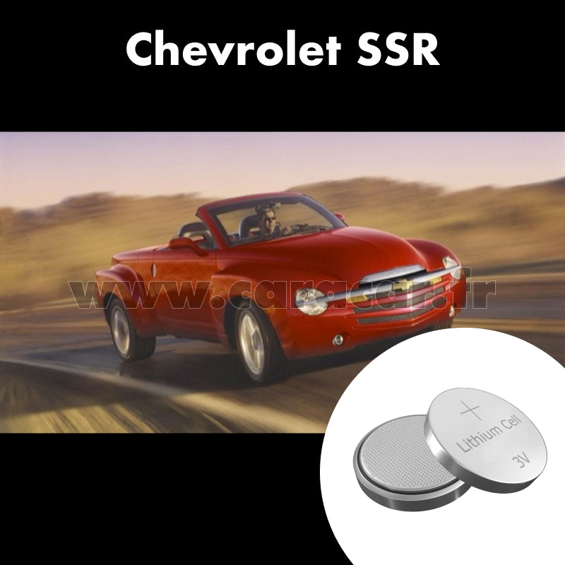 Pile clé Chevrolet SSR 1 generation (2003/2006). Pile de remplacement pour clé de voiture. Batterie de clé de voiture. 