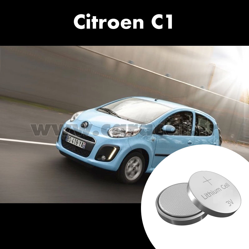 Pile clé Citroen C1 1 generation [2th restyling] (2012/2016). Pile de remplacement pour clé de voiture. Batterie de clé de voiture. 