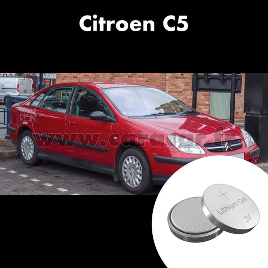 Pile clé Citroen C5 1 generation [restyling] (2004/2008). Pile de remplacement pour clé de voiture. Batterie de clé de voiture. 