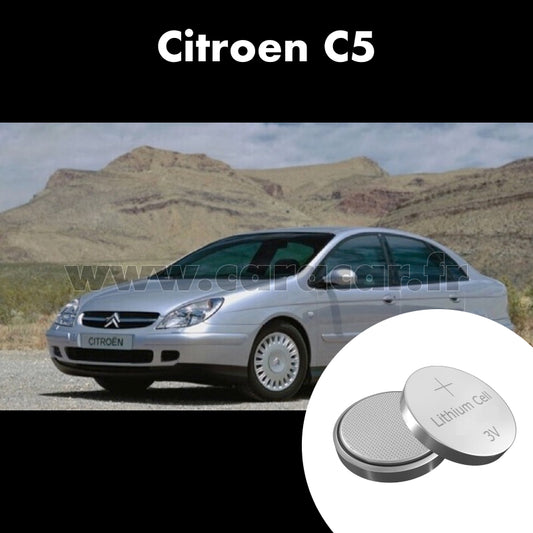 Pile clé Citroen C5 1 generation (2001/2004). Pile de remplacement pour clé de voiture. Batterie de clé de voiture. 