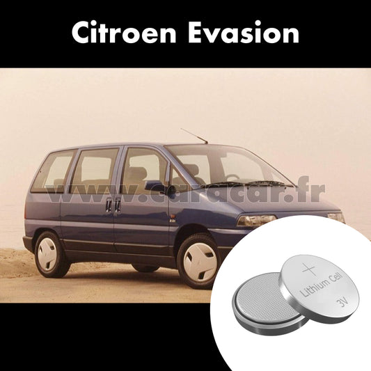 Pile clé Citroen Evasion 1 generation (1994/1997). Pile de remplacement pour clé de voiture. Batterie de clé de voiture. 