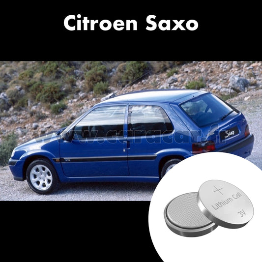 Pile clé Citroen Saxo 2 generation (1996/2004). Pile de remplacement pour clé de voiture. Batterie de clé de voiture. 