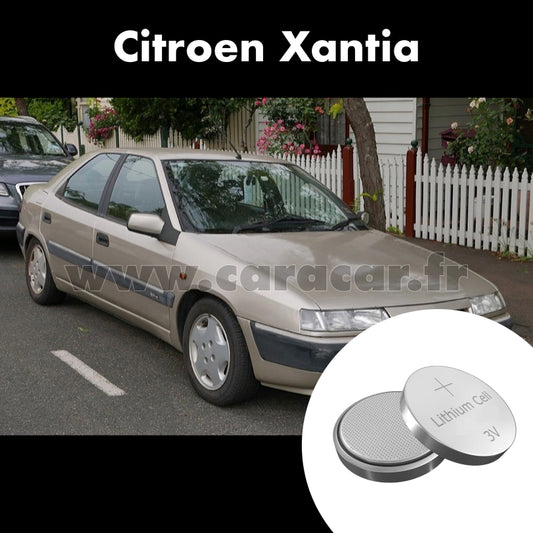 Pile clé Citroen Xantia 1 generation (1992/1998). Pile de remplacement pour clé de voiture. Batterie de clé de voiture. 