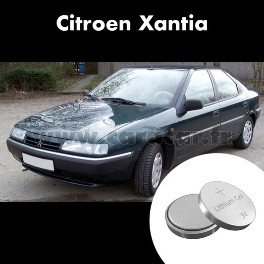 Pile clé Citroen Xantia X1 (1993/1998). Pile de remplacement pour clé de voiture. Batterie de clé de voiture. 