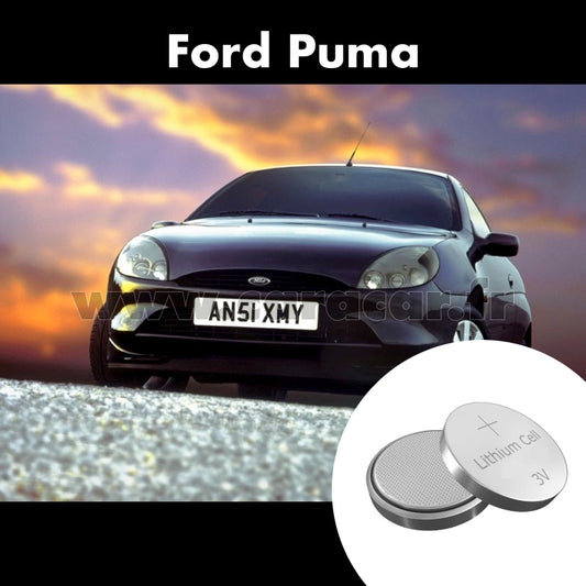 Pile clé Ford Puma 1 generation (1997/2001). Pile de remplacement pour clé de voiture. Batterie de clé de voiture. 