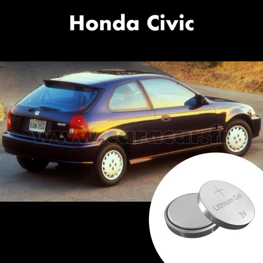 Pile clé Honda Civic 6 generation (1995/2001). Pile de remplacement pour clé de voiture. Batterie de clé de voiture. 
